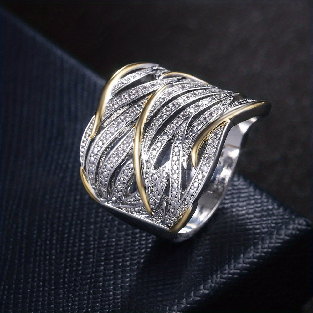 Elegant ring med snoede lag