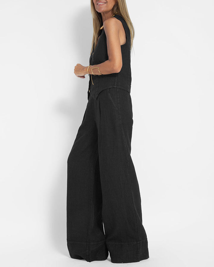 Stella | Dame Elegant 2-delt Linned Sæt