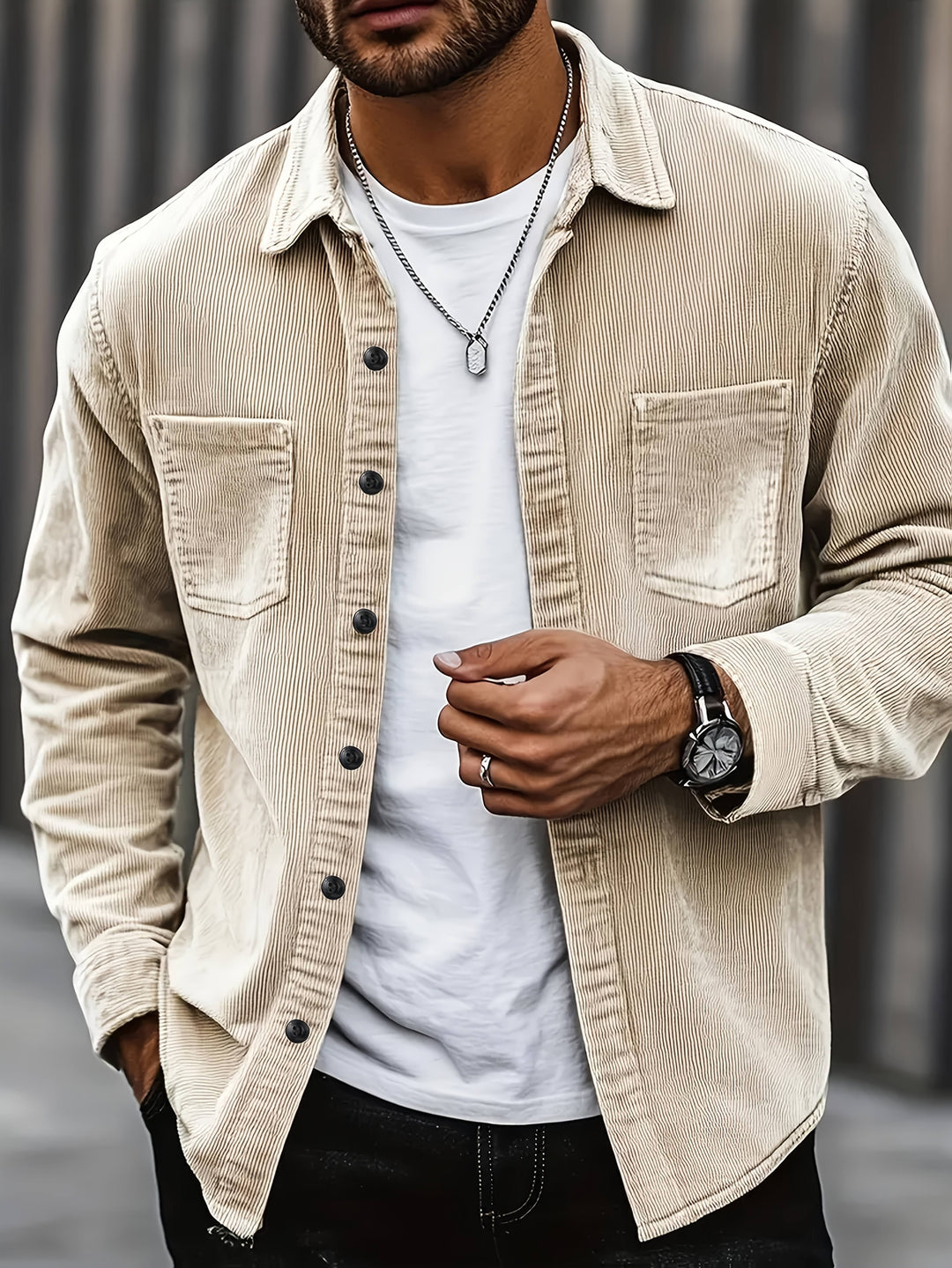 Casual Corduroy Cardigan