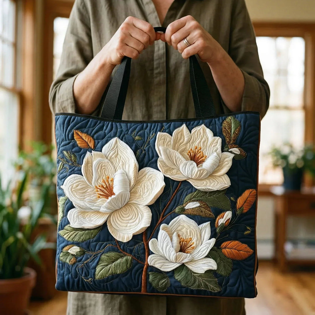 HÅNDLAVET TASKE - DEN DELIKATE MAGNOLIA