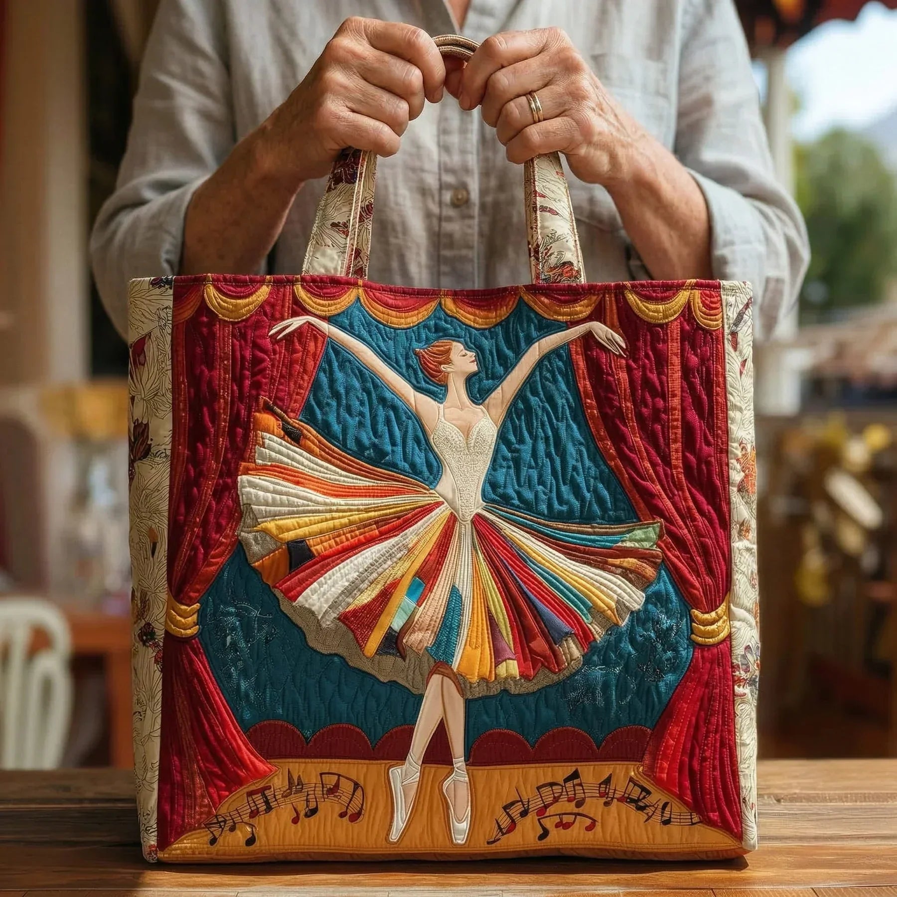 HÅNDLAVET TASKE - DEN ELEGANTE BALLERINA