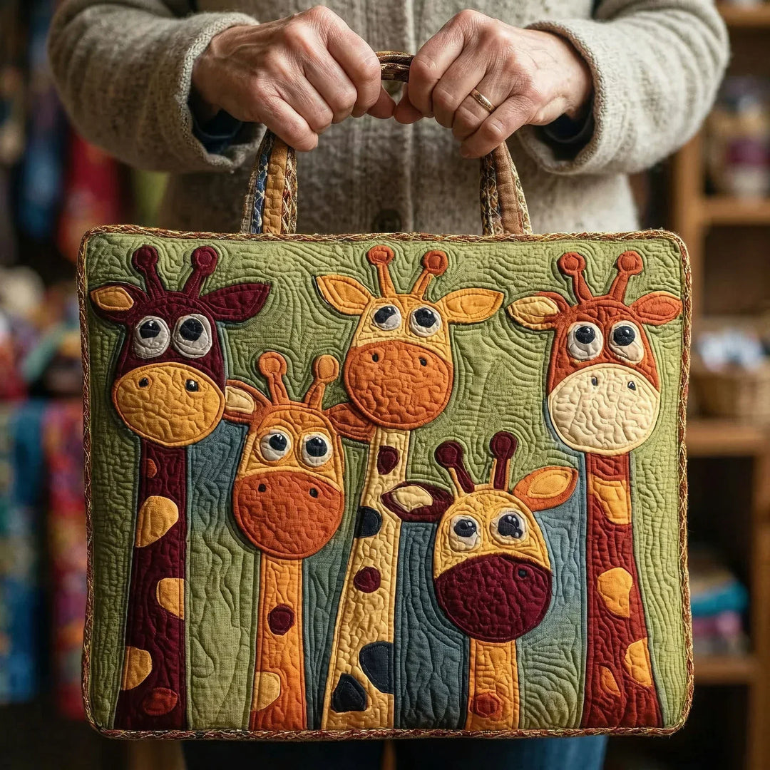 HÅNDLAVET TASKE - DEN GLADE GIRAFFE