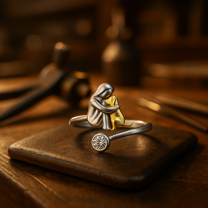 925 sterling sølvring med zircon – justerbar og håndlavet