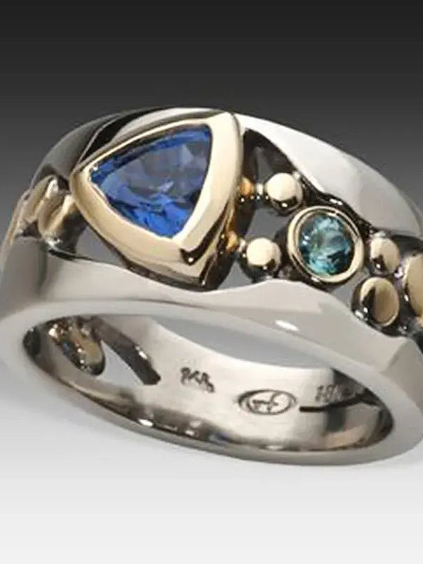 Vintage Ring Blå