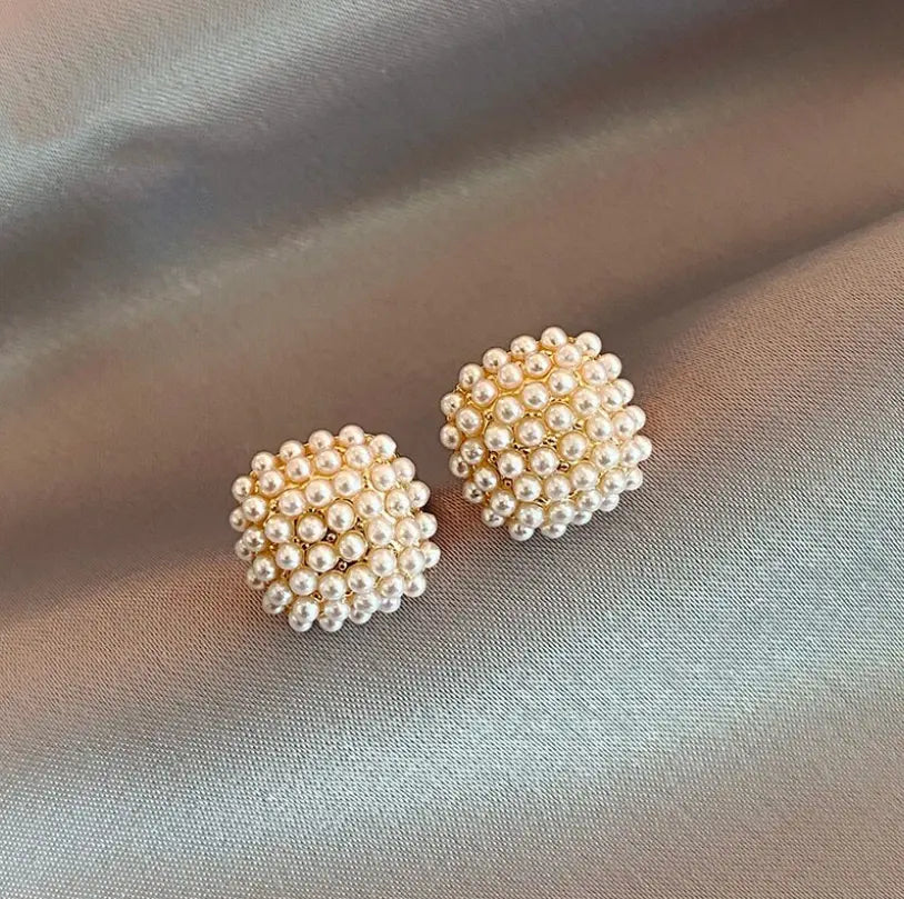 Elegante Guldøreringe med Indbyggede Perler