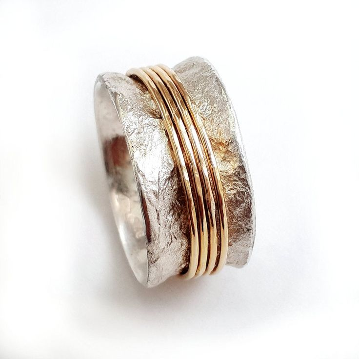 Guldring i vintagesølv