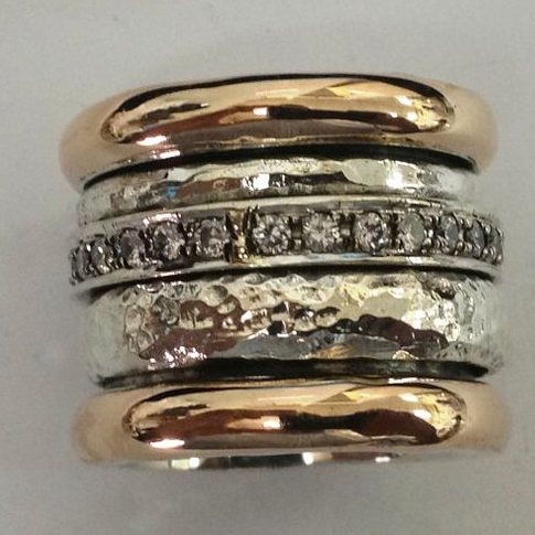 Vintage tyk guldbelagt ring