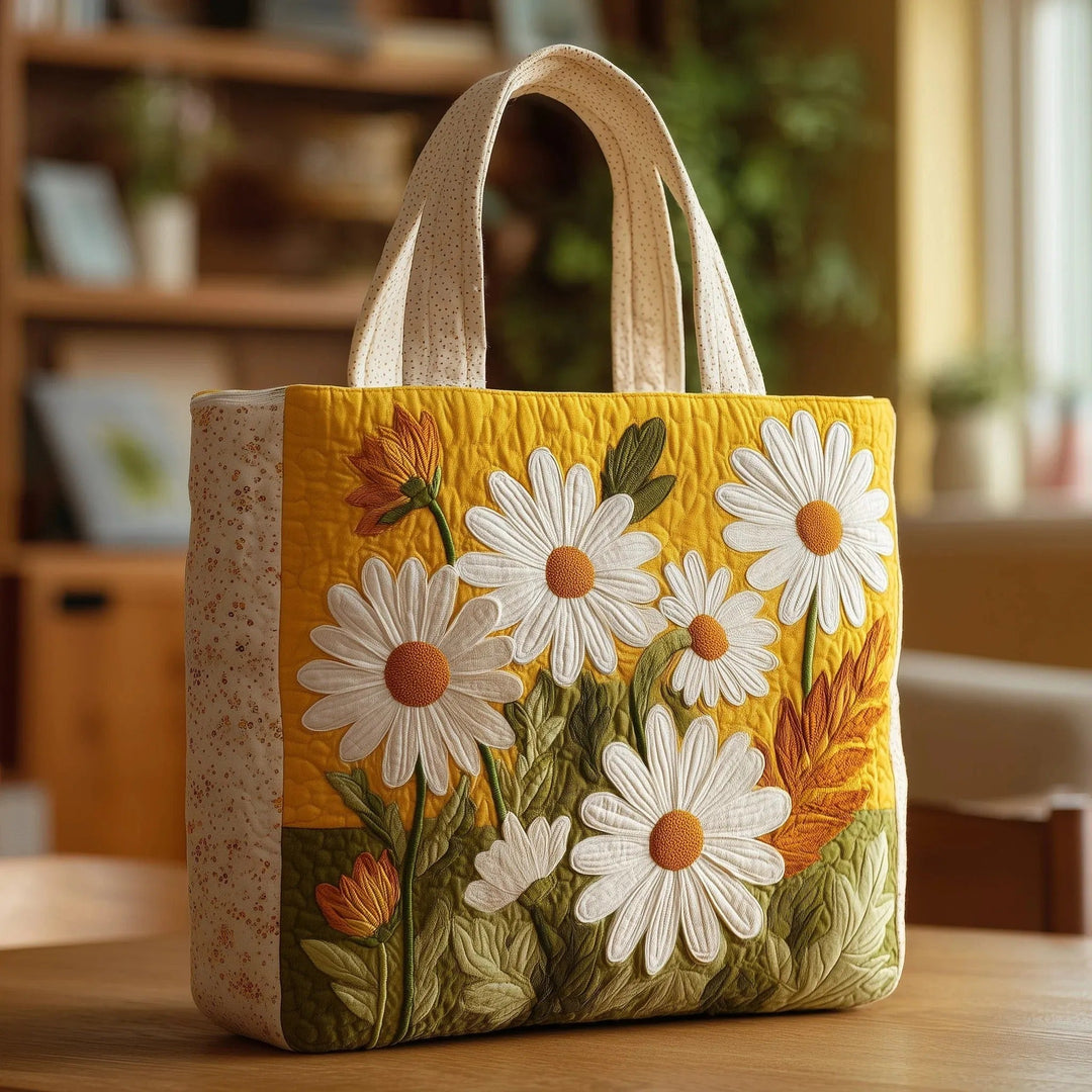 HÅNDLAVET TASKE - SOL OG BLOMSTER