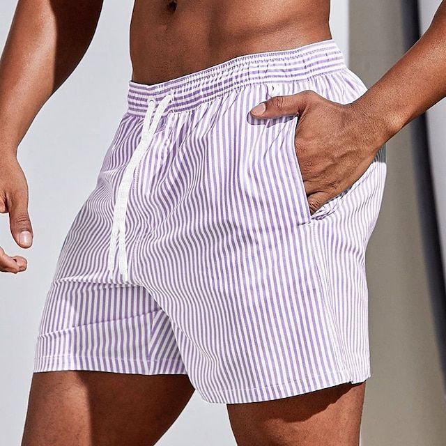 Casual Stribede Badebukser