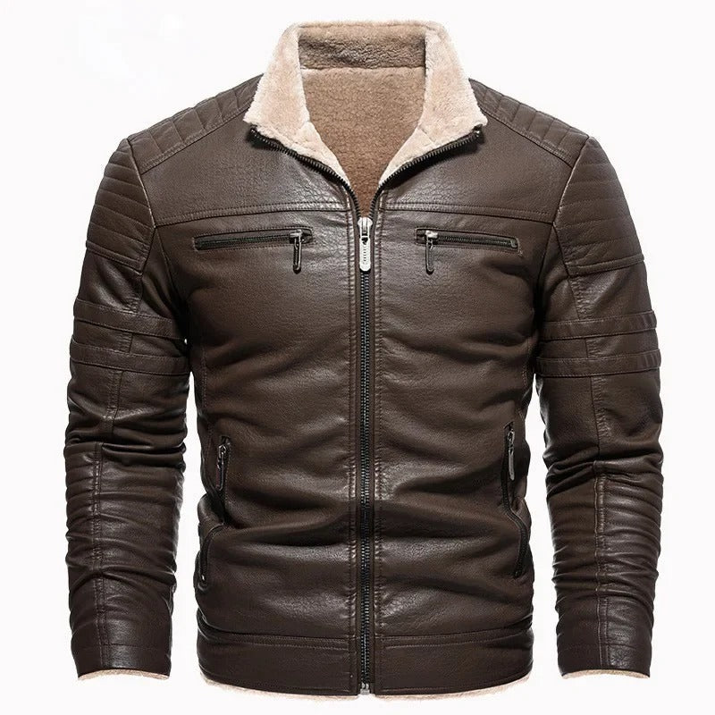 Retro Fleece Foret Læderjakke
