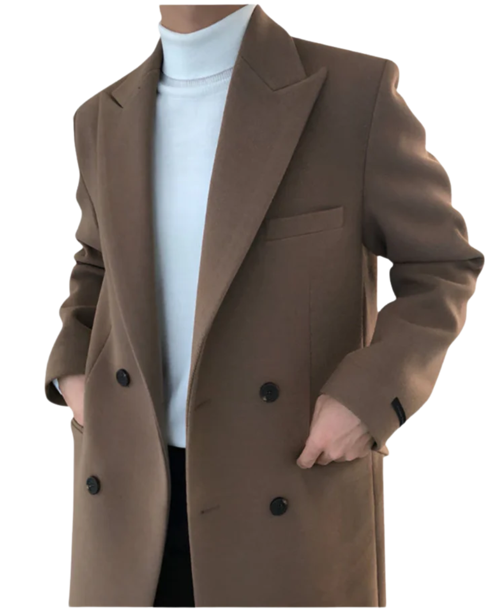 Elegant Dobbeltbrystet Frakke